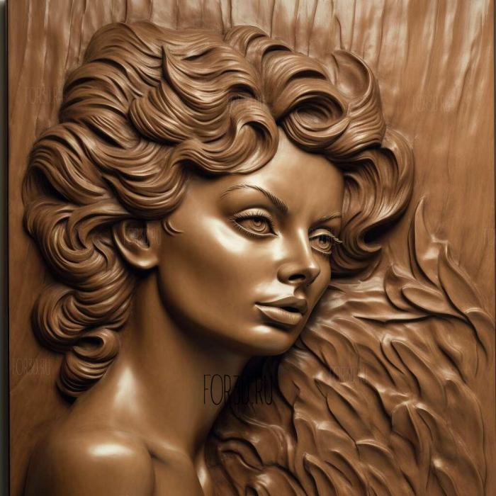 Sophia Loren 3 stl model for CNC